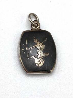 925 Siam Manimekhala Pendant Sterling Silver Vintage Estate